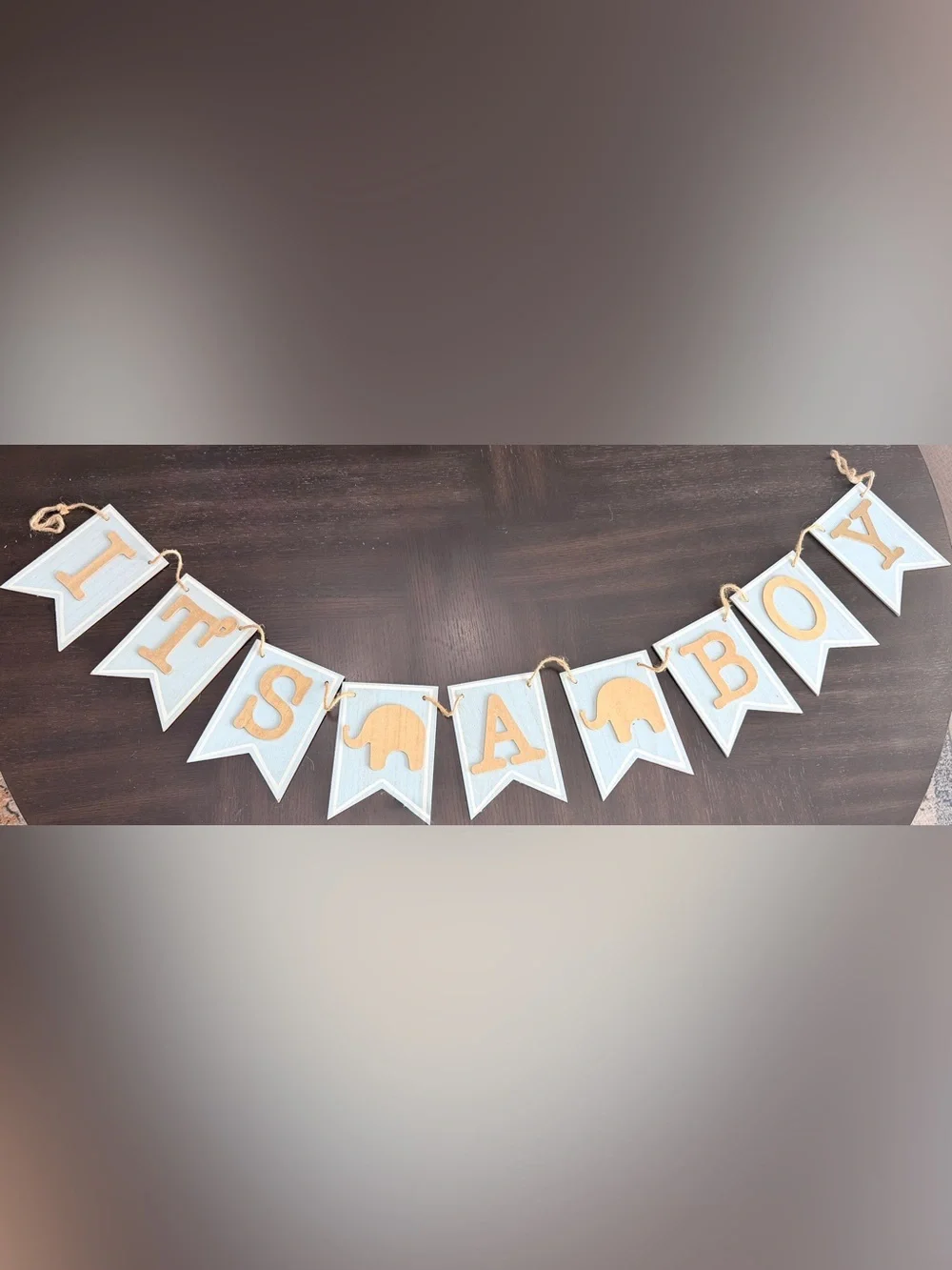 Its A Boy wooden Baby Shower Banner